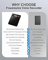 Powerextra AI Voice Recorder 64GB — image 2