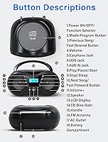 Greadio CD-X9B Boombox Bluetooth CD Player — image 9