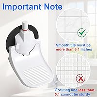 CWD&SQH Shower Foot Rest for Shaving Legs with Industrial Suction Cup, White — image 4
