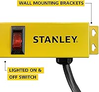 STANLEY 31615 9 Outlet 600 Joule Metal Surge Protector — image 5