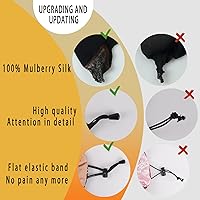 RedJoe 22 Momme 100% Mulberry Silk Bonnet Hair Wrap (Black) — image 4