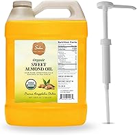 Sulu Organics Certified Organic Unrefined Cold Pressed Sweet Almond Oil 1 Gallon — image 1
