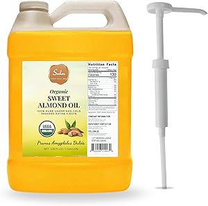 Sulu Organics Certified Organic Unrefined Cold Pressed Sweet Almond Oil 1 Gallon Review