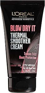 L'Oreal Paris Advanced Hairstyle Blow Dry It Thermal Smoother Cream, 5.1 Ounce Review