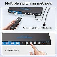 AILVLVNG 8K@60Hz DisplayPort KVM Switch 4-Port — image 6