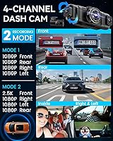 IIWEY N5 4-Channel Dash Cam 360° View — image 3