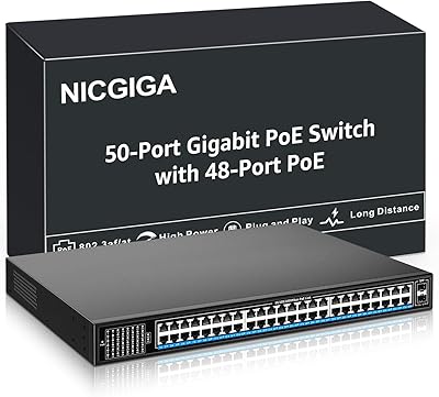 NICGIGA GS4802P 48-Port Gigabit PoE+ Switch