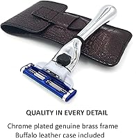 Parker Travel Razor with Buffalo Leather Case — image 4