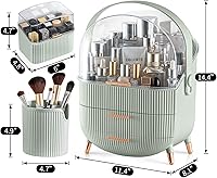 CANITORON Makeup Organizer, Sage Green — image 3