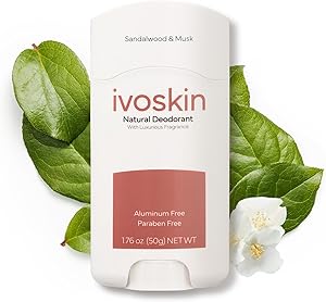 IVOSKIN Aluminum-Free Natural Deodorant Sandalwood & Musk 1.76oz Review