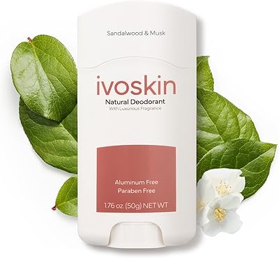 IVOSKIN Aluminum-Free Natural Deodorant Sandalwood & Musk 1.76oz