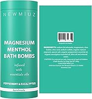 New Miuz Menthol Fizzing Bath Bomb Eucalyptus Peppermint 3pcs — image 8