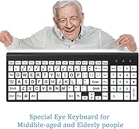 Fonicer Large Print Wireless Keyboard and Mouse — image 2