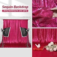 Eternal Beauty Hot Pink Sequin Backdrop 20x10 Ft — image 6