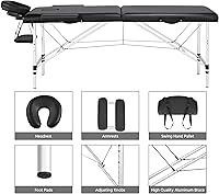 Yaheetech Portable Massage Table 24 inch Width Black — image 8