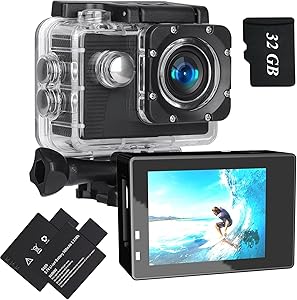 Xilecam X200 1080P Action Camera with 32GB Memory Card