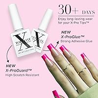 SXC Cosmetics X-Pro Tips French Tip Press On Nails - GLOW117KIT-M Square — image 5