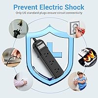 VNJ Outdoor Power Strip with 3 AC Outlets, IPX6 Waterproof, 15FT Extension Cord — image 7