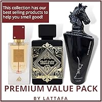 Lattafa Perfumes Bade'e Al Oud For Glory, Maahir Black & Ana Abiyedh Rouge EDP 100mL — image 3