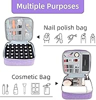 ALSLEA Nail Polish Organizer 30-Bottle Storage Case (Purple) — image 4
