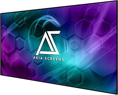 Akia Screens 100-inch Edge Free Fixed Frame Projector Screen