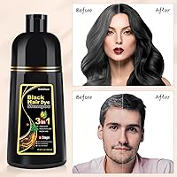 Bablabear Black Hair Dye Shampoo for Gray Hair 500mL — image 2
