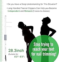 YehgoMade Long Handled Toenail Clippers 28in White — image 3