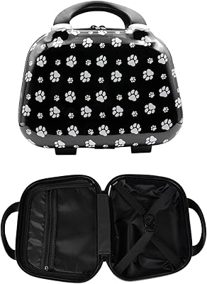 Travel Makeup Bag for Women, Large Travel Toiletry Bag (Dog Paws)