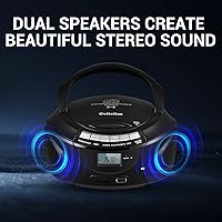Gelielim Portable CD Player Boombox with Bluetooth, AM/FM Radio, and USB/SD Inputs — image 5