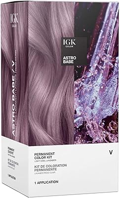 IGK Permanent Hair Dye Color Kit - V Astro Babe Light Cool Lavender