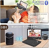 HotHat 12.5″ Portable DVD Player with Bluetooth and 10.1″ Swivel Screen — image 2