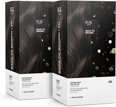 IGK Permanent Hair Dye Color Kit Set of Two | 5N Back To Brown