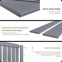 FREDBECK Gray Double Barn Door 48×84 Inch with 8FT Hardware Kit — image 8