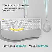Nulea KM75 Ergonomic Wireless Keyboard and Mouse Combo — image 6