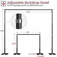 EMART Pipe and Drape Backdrop Stand Kit 10x10ft — image 3