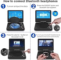 HOPYOP 9.5″ Portable DVD Player with Bluetooth — image 7