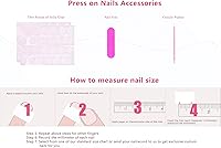 LOVFUL Press on Nails with Lovkashi Flower Design | Square 1.0 in | H65-L — image 7