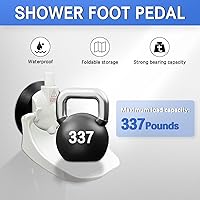 CWD&SQH Shower Foot Rest for Shaving Legs with Industrial Suction Cup, White — image 3
