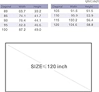 Yandood Projector Screen 59x105 inch 16:9 Polyester Fabric — image 3