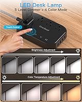 One Beat LED Desk Lamp with Power Strip — image 2