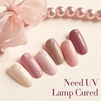 Double Rhythm 6 Pcs 15 ML Gel Polish Set - Light Dark Nude Pink Beige-T6-17 — image 8