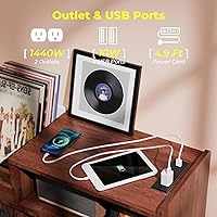 MULEJYBO Large Record Player Stand with Sliding Door — image 6