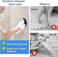 CWD&SQH Shower Foot Rest for Shaving Legs with Industrial Suction Cup, White — image 5