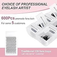 FADLASH Premade Fans Eyelash Extensions 600pcs 20D-0.07D-11-18mm — image 4