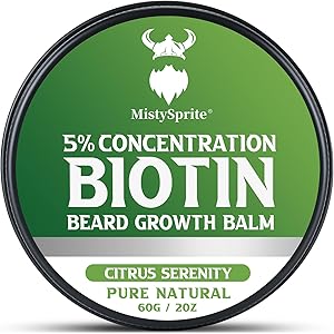MistySprite 5% Biotin Beard Balm - 2oz Citrus Serenity Review