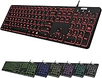 Arteck HA305 Backlit USB Wired Full Size Keyboard — image 1