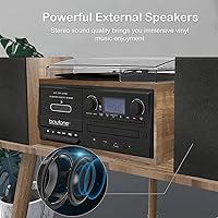 Boytone BT-58W Bluetooth Record Player Turntable — image 5