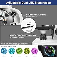 LaMulaAuto Microscope for Adults Kids Students — image 3