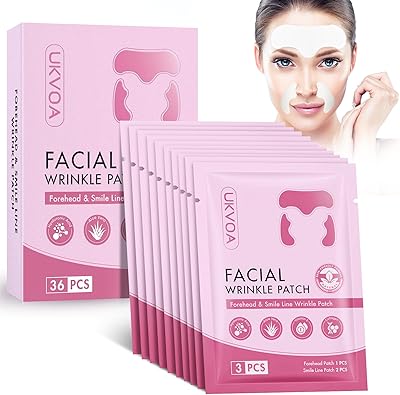 UKVOA Forehead Wrinkle & Smile Line Patches, 36pcs