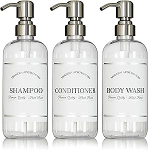 Artanis Home Refillable Shampoo and Conditioner Bottles - 16oz, 3 Pack with Stainless Steel Pumps Review